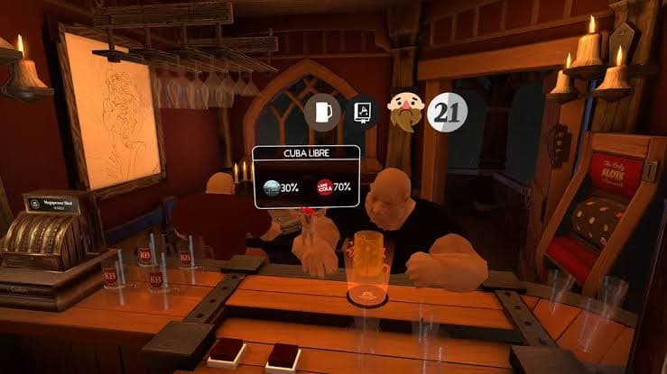 Обзор игрового процесса VR-игры Taphouse VR при аренде очков виртуальной реальности в ProstoVR.