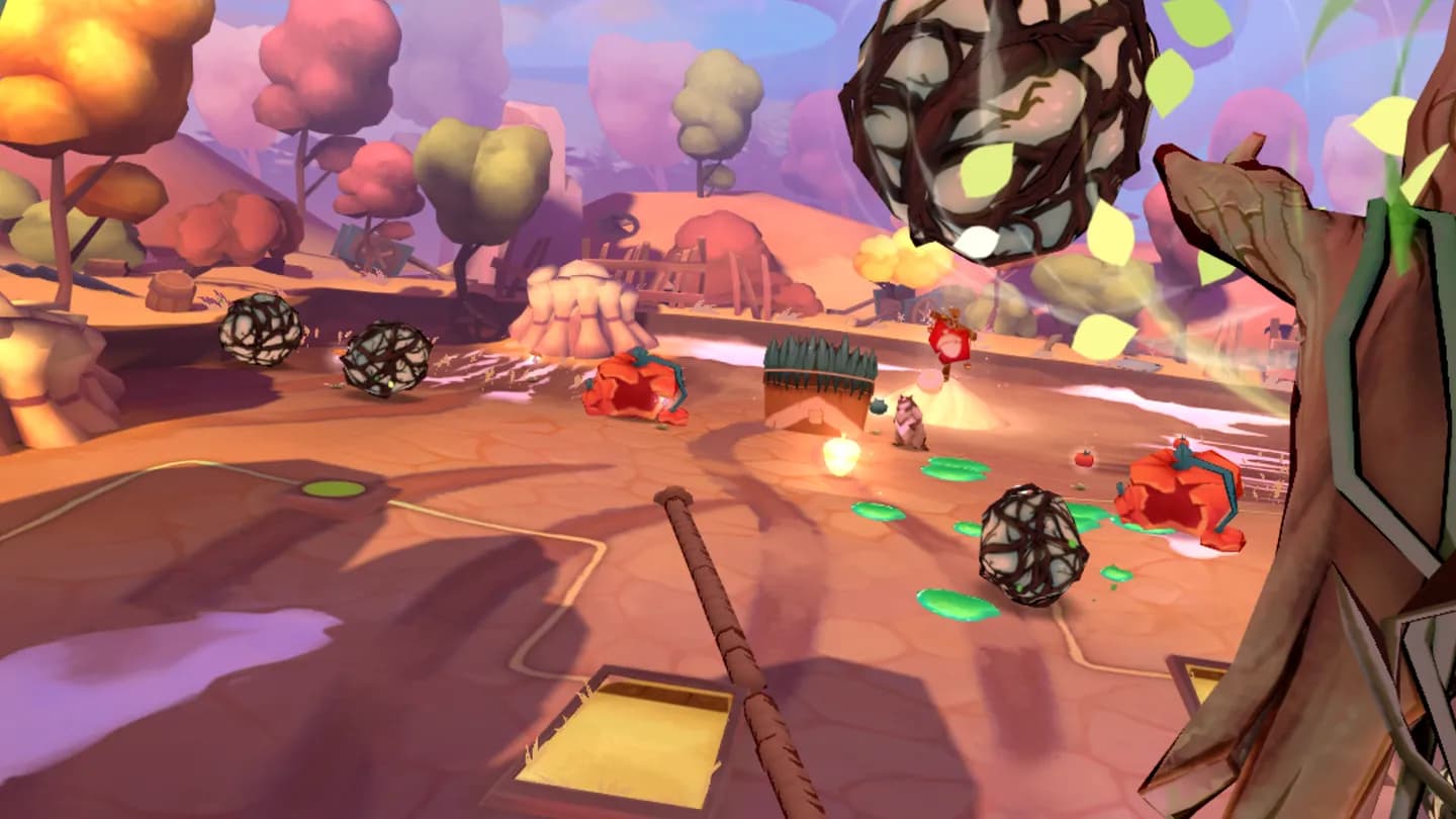 Обзор игрового процесса VR-игры Acron: Attack of the Squirrels! при аренде очков виртуальной реальности в ProstoVR.
