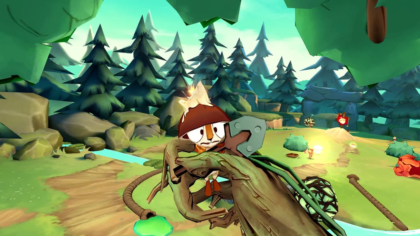 Игровой процесс VR-игры Acron: Attack of the Squirrels! при прокате шлемов виртуальной реальности в ProstoVR.