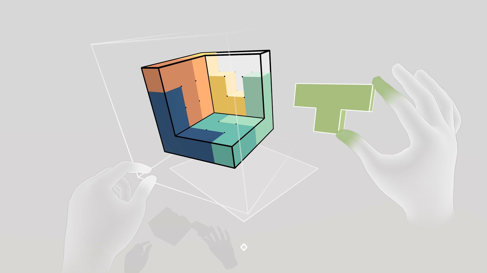 Игровой процесс VR-игры Cubism vr при прокате шлемов виртуальной реальности в ProstoVR.