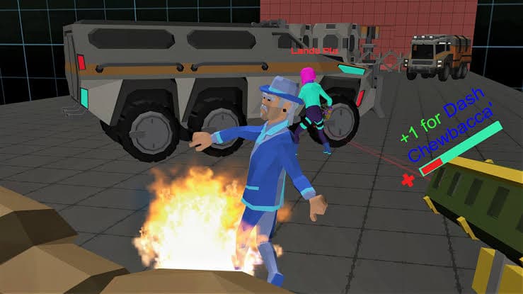 Игровой процесс VR-игры Battle Arena VR при прокате шлемов виртуальной реальности в ProstoVR.