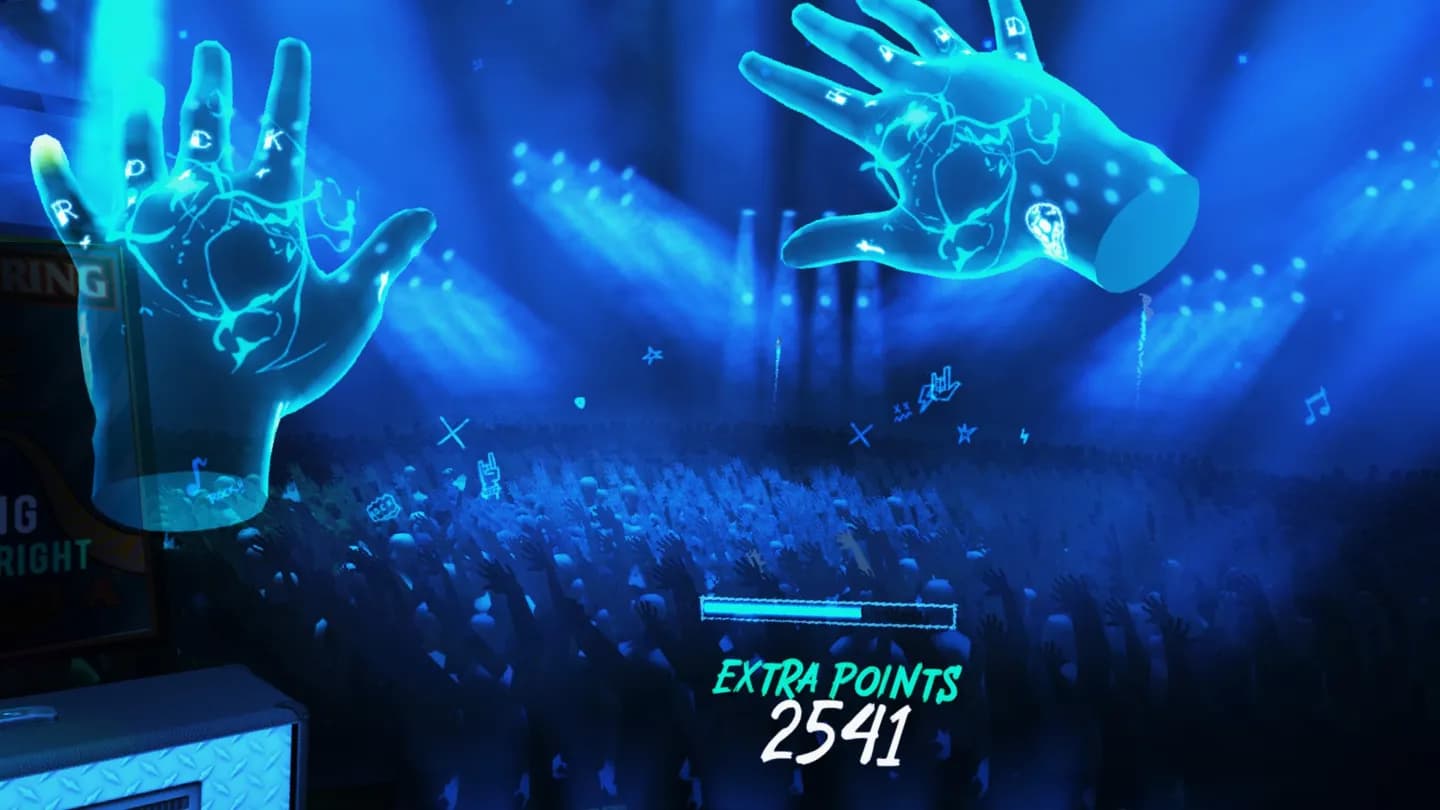Обзор игрового процесса VR-игры Unplugged: Air Guitar при аренде очков виртуальной реальности в ProstoVR.