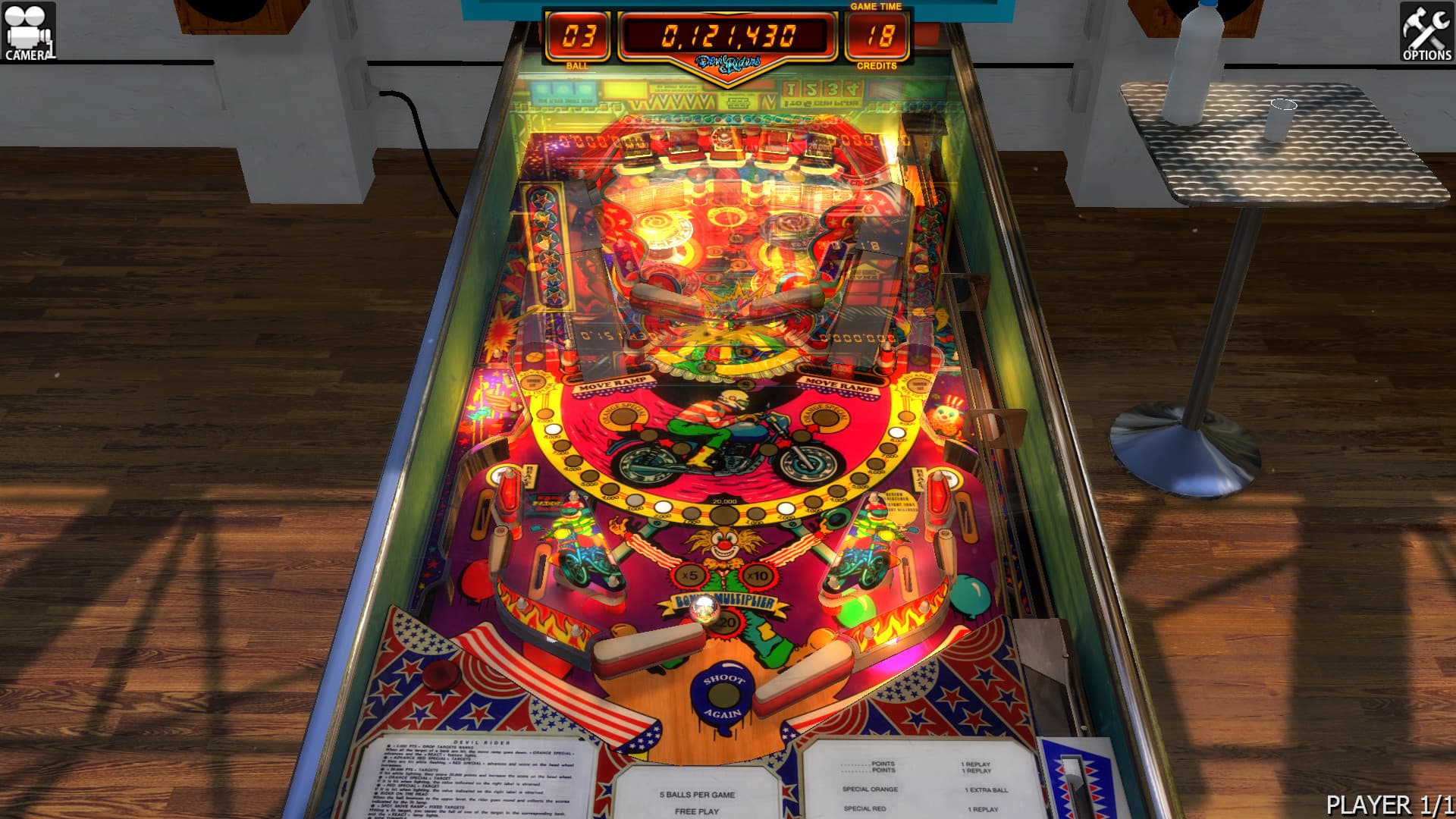 Графика и игровой процесс VR-игры Zaccaria Pinball при аренде VR-шлема в ProstoVR.