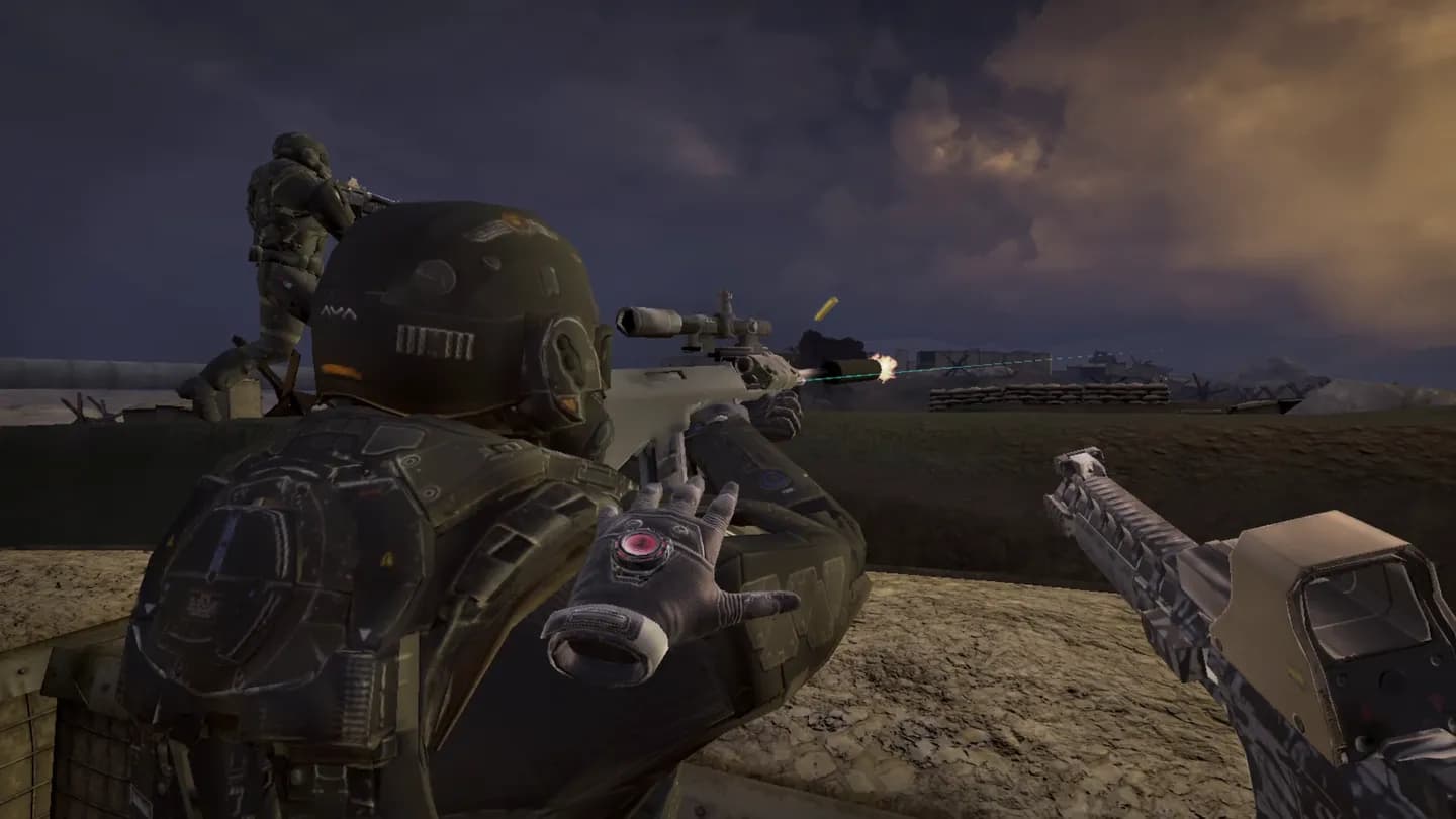 Игровой процесс VR-игры Zero Caliber: Reloaded при прокате шлемов виртуальной реальности в ProstoVR.