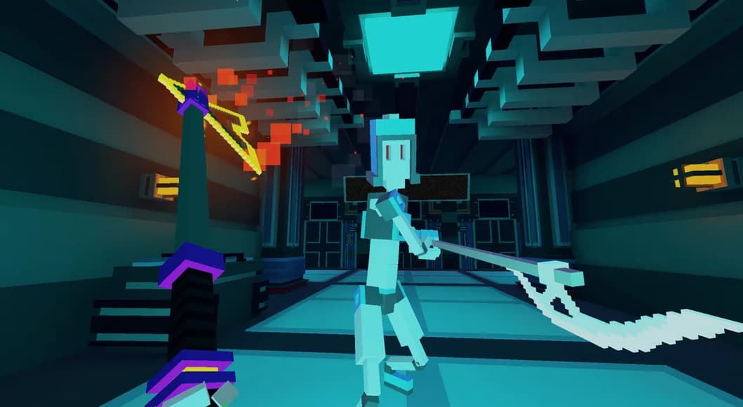 Графика и игровой процесс VR-игры Clone Drone in the Hyperdome при аренде VR-шлема в ProstoVR.
