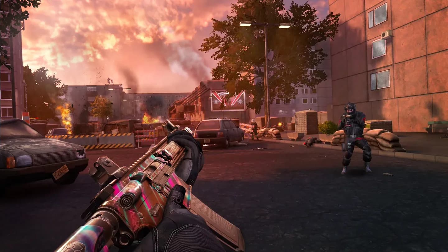 Игровой процесс VR-игры Zero Caliber 2 при прокате шлемов виртуальной реальности в ProstoVR.