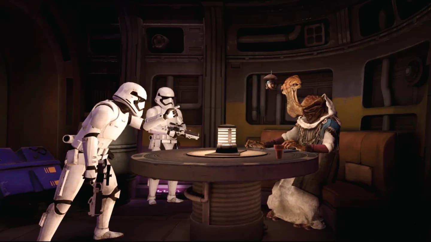Графика и игровой процесс VR-игры Star Wars: Tales from the Galaxy's Edge при аренде VR-шлема в ProstoVR.