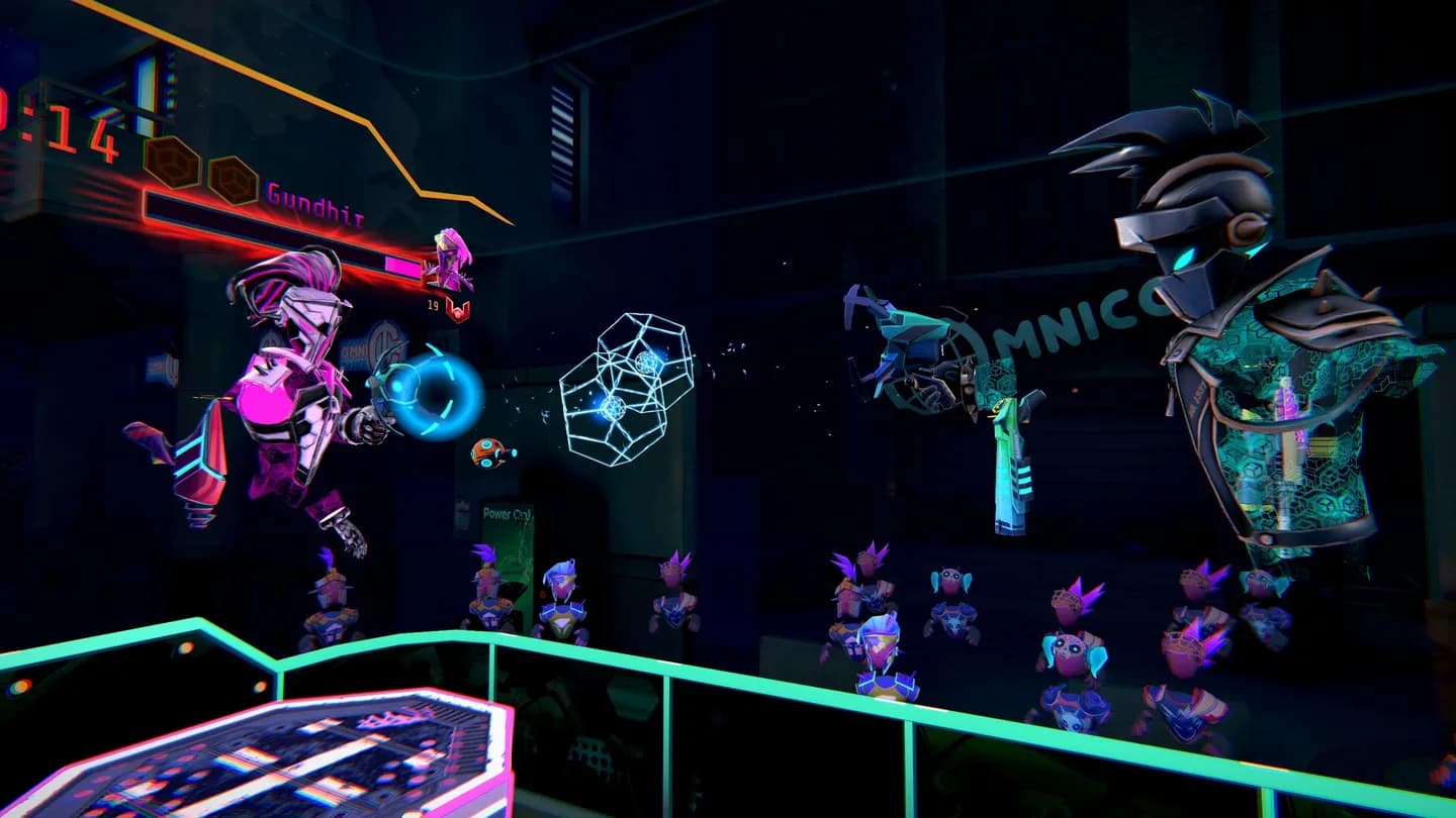 Игровой процесс VR-игры Blaston при прокате шлемов виртуальной реальности в ProstoVR.