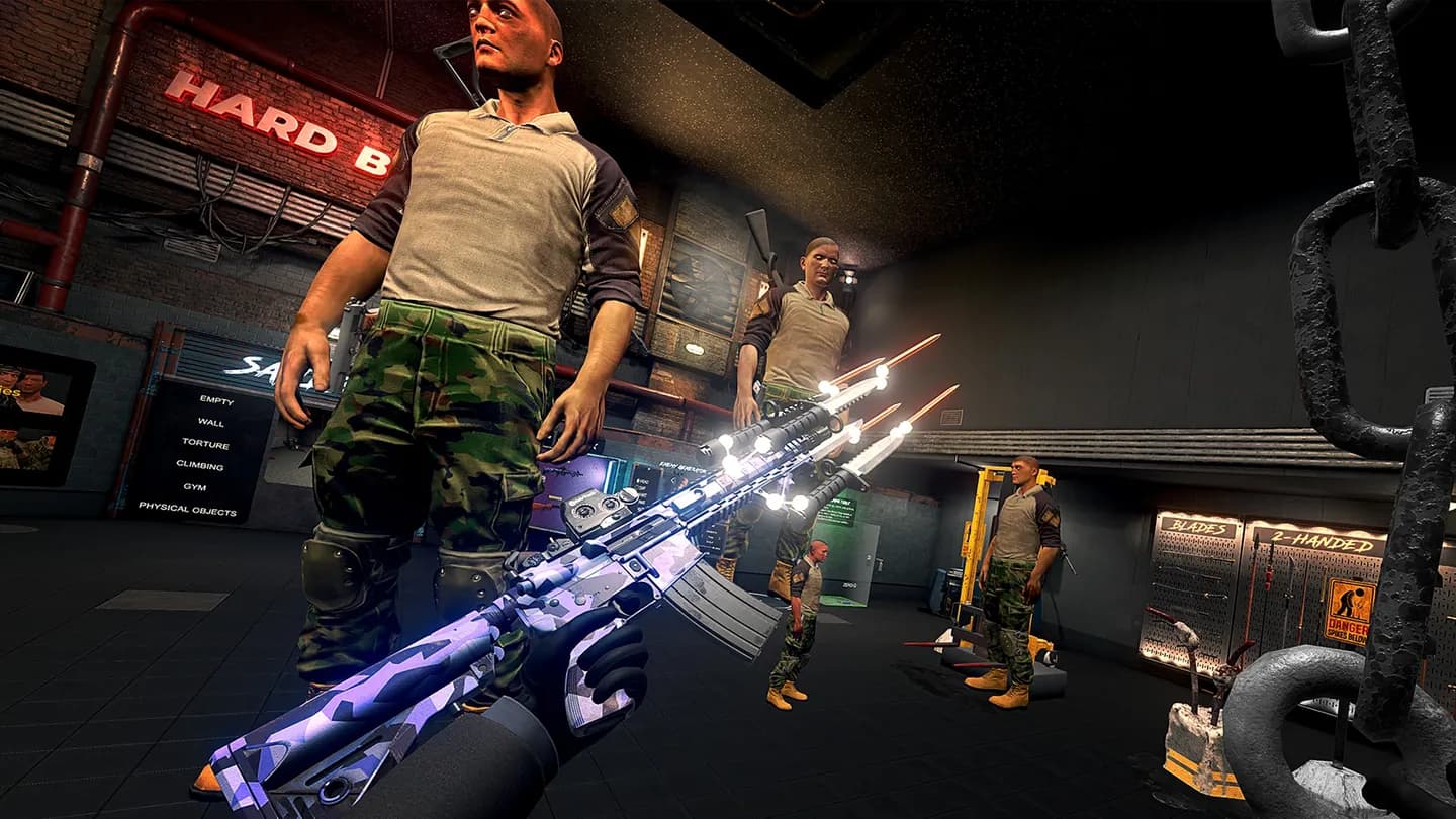 Игровой процесс VR-игры HARD BULLET при прокате шлемов виртуальной реальности в ProstoVR.