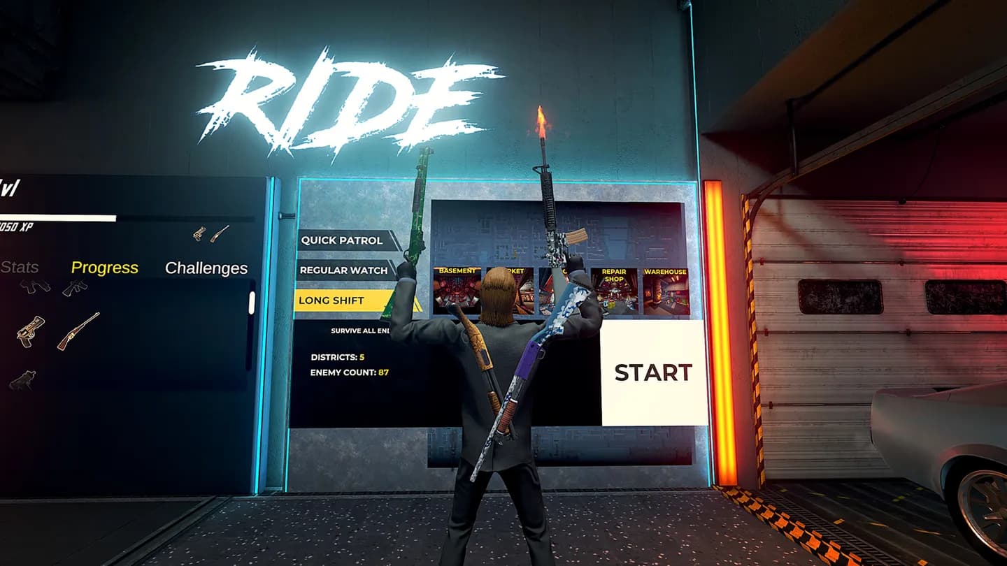 Графика и игровой процесс VR-игры HARD BULLET при аренде VR-шлема в ProstoVR.