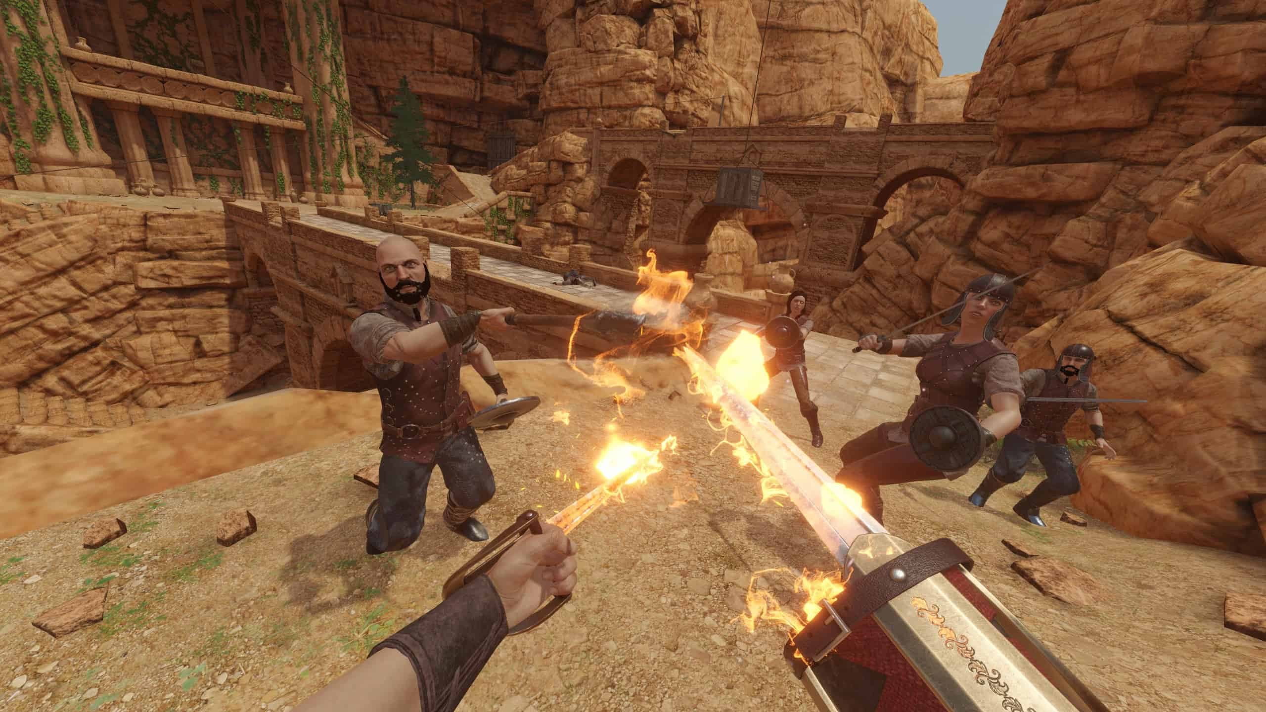 Игровой процесс VR-игры Blade & Sorcery Nomad при прокате шлемов виртуальной реальности в ProstoVR.