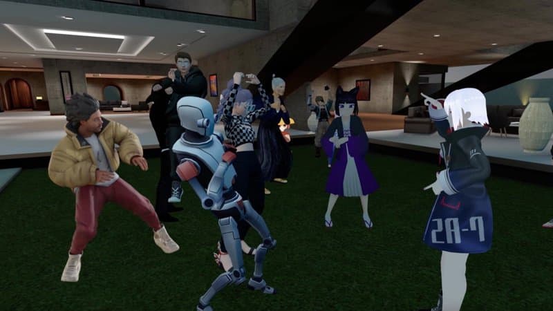 Игровой процесс VR-игры VRChat при прокате шлемов виртуальной реальности в ProstoVR.