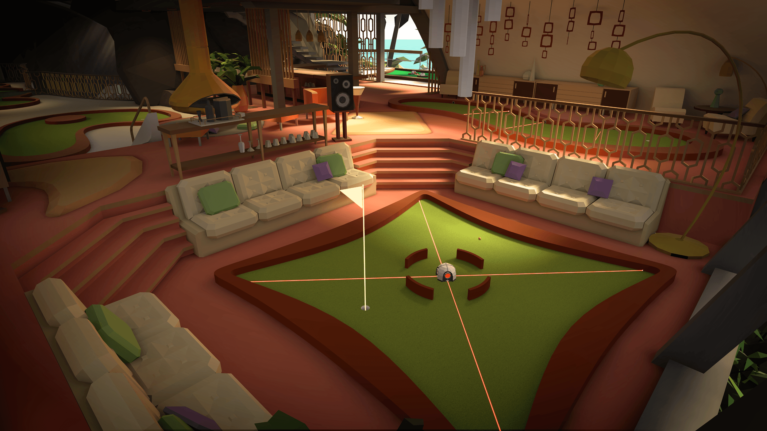 Обзор игрового процесса VR-игры Walkabout Mini Golf при аренде очков виртуальной реальности в ProstoVR.