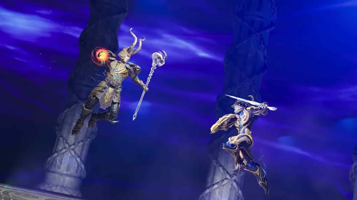 Игровой процесс VR-игры Asgard's Wrath 2 при прокате шлемов виртуальной реальности в ProstoVR.