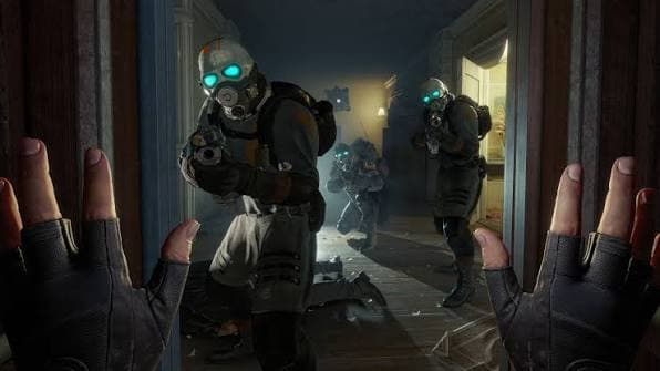 Игровой процесс VR-игры Half-Life: Alyx при прокате шлемов виртуальной реальности в ProstoVR.