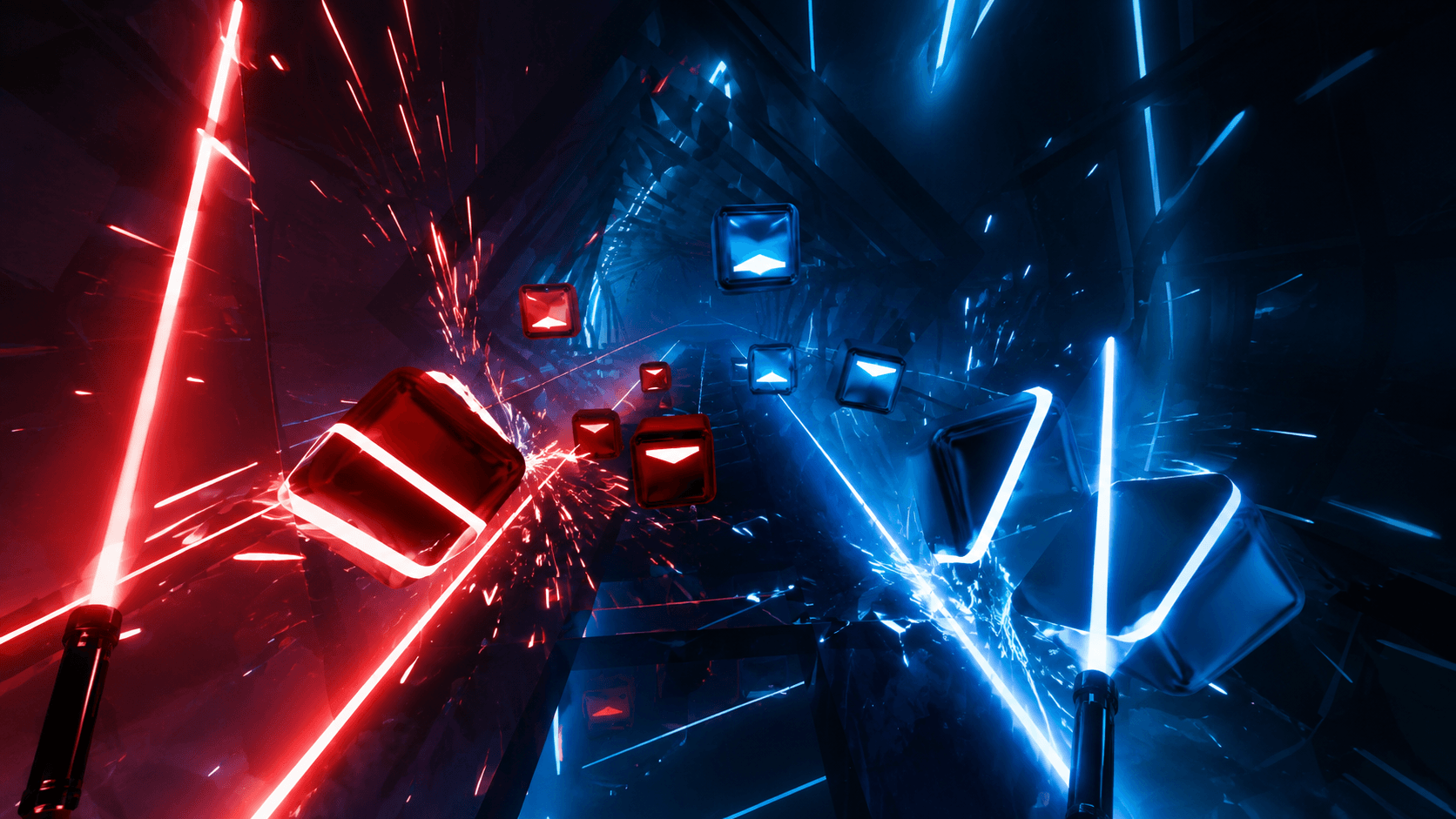 Неоновая битва в VR-туннеле Beat Saber